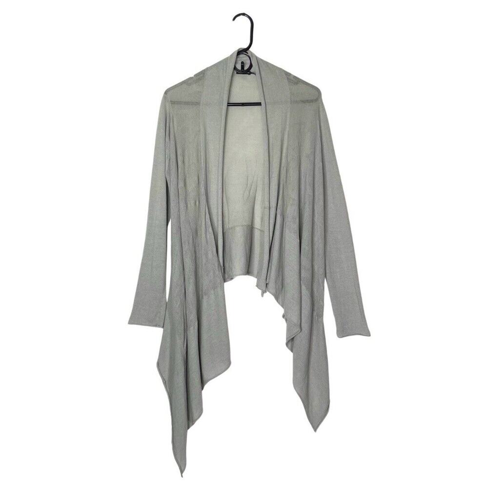 Stella Carakasi Open Front Cardigan S/M Lyocell‎ Cotton Olive Textured Knit
